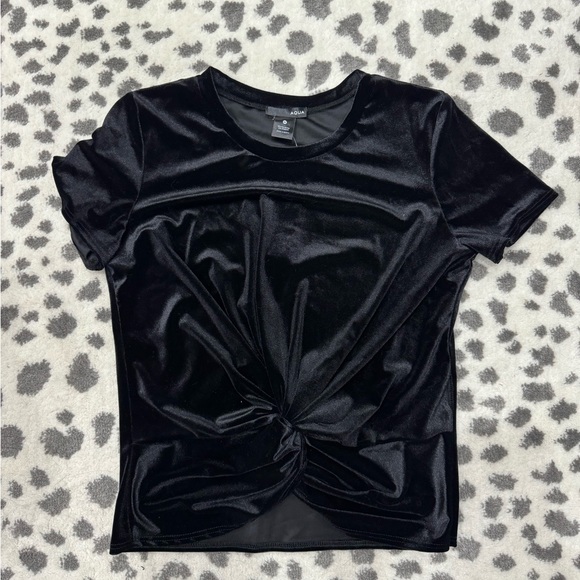 Women’s Aqua Tshirt with bottom Knot - black - sz medium - NWT - Picture 6 of 9